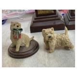 Two terrier figurines