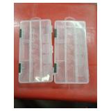 2 empty tackle boxes