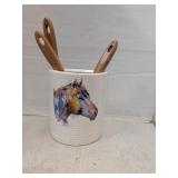 Horse utensil holder
