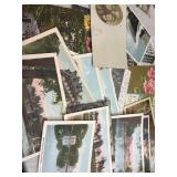 20 Vintage and Antique Postcards with some stamps