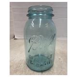 Vintage Tinted Blue Ball Mason Jar #12