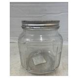 Vintage Anchor Hocking Glass Square Jar
