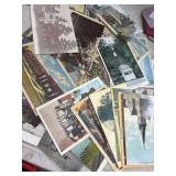 Over 30 Postcards with some Stamps