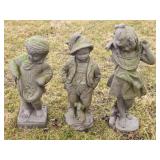 (3) Concrete Statues of Children