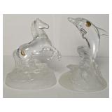 Cristal d'Arques France Crystal Dolphin & Horse