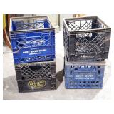 (4) Plastic Milk Crates