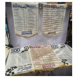 (5) Vintage Bourbon/Whiskey Indy 500 Banners