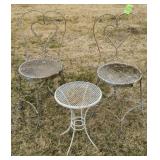 Ice Cream Parlor Chairs with Small Table