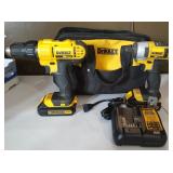 DeWalt 20v 1/2' Drill and 1/4' Impact w/ Charger