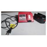 Milwaukee 9.6v-18 volt Battery Charger w/ Battery