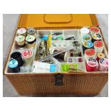Sewing Box with Misc Thread & Other Supplies