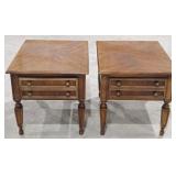 Pair of Broyhill Wooden End Tables