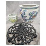 Chinese/Asian Fish Bowl/Koi Ceramic Planter & More