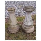 (2) Concrete Bird Bath Bases