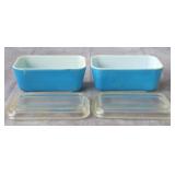 2 Pyrex Refrigerator Dishes with Lids