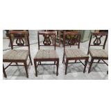 (4) Vintage Harp Style Wooden Chairs