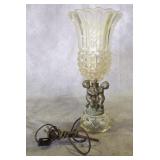 Vintage Cherub/Crystal Table Lamp