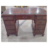 Wooden Desk w/ Removable Glass Top
