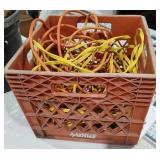 Pair of Extension Cords w/ Milk Crate