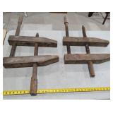 Vintage Wooden Clamps