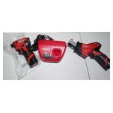 Milwaukee M12 Hackzall and 1/4' Impact w/Charger