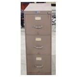Delco Remy Steelcase 3 Drawer Metal Filing Cabinet