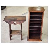 Small Wooden Table & Shelf/Cabinet