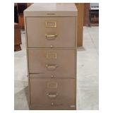 Shaw-Walker 3 Drawer Metal Filing Cabinet