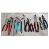 Various Plyers, Cutters, Channel Locks
