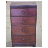 Small Four Drawer Wooden Dresser