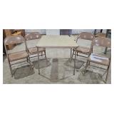 Folding Card Table with 4 Chairs