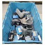 Tote with Various Electrical Boxes & More
