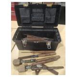 Tool Box W/ Wood Lathe Tools and Files