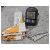 Welding Helmet & Various Gloves