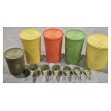 Vintage Tupperware Cannisters & Measuring Cups