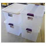 (4) Sterilite Storage Totes