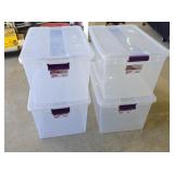 (4) Sterilite 66 Qt Totes