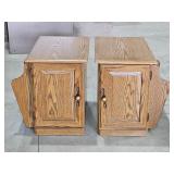 Pair of Wooden End Tables