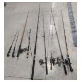 (9) Various Fishing Poles