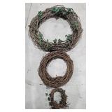 (3) Various Wreaths