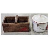 Wooden Crate & Chamber Pot