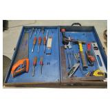 Metal Toolbox with Tools