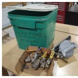Bucket of Various Pipe Fittings,Valves etc