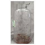 18 1/2' tall Glass Mason Pickle Jar