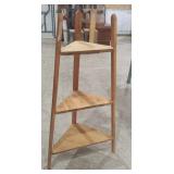 Wooden Corner Plant Stand