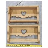 (2) Wooden Shelves