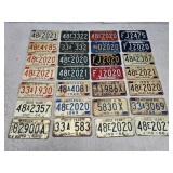 (28) Various 1960s License Plates