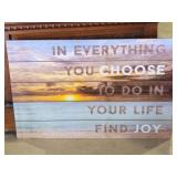 Find Joy Wooden Decorative Sign