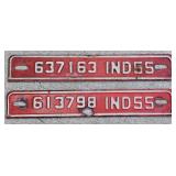 (2) 1955 License Plates