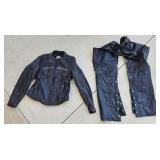 Harley Davidson Leather Jacket & Unik Chaps